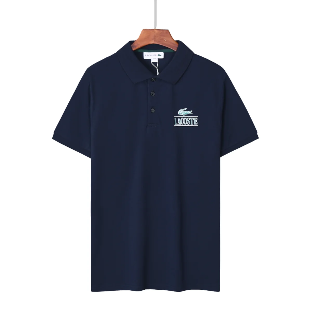 Lacoste Navy Polo Shirt with Embroidered Crocodile