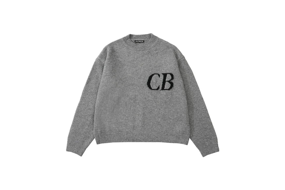Cole Buxton CB Grey Logo Sweater