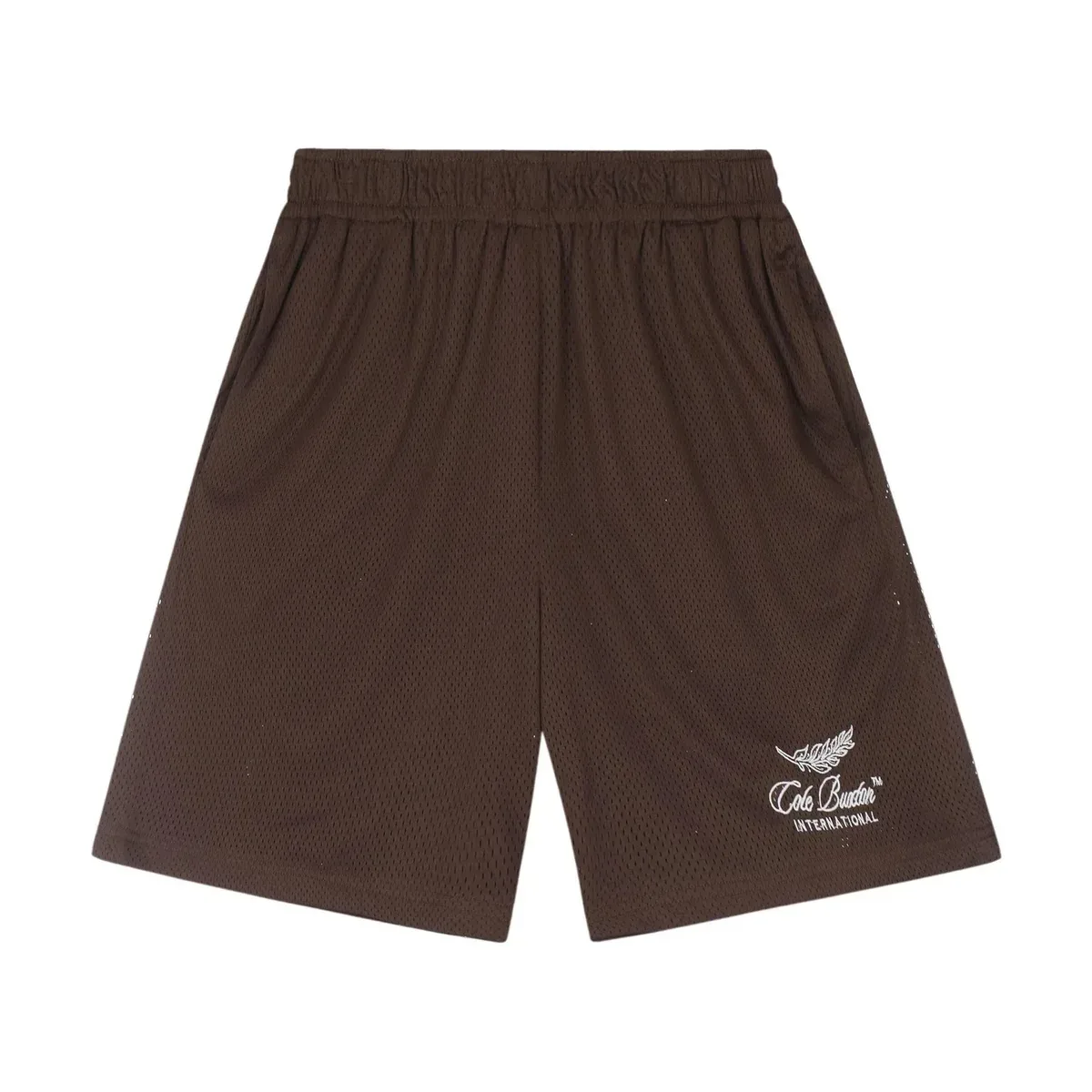 Cole Buxton Brown Mesh Shorts with Logo
