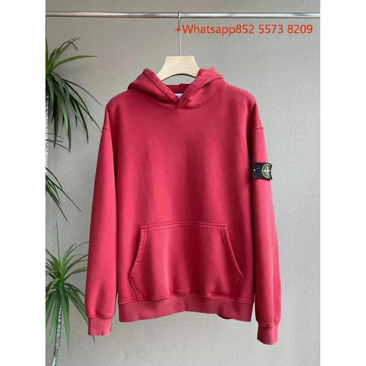 Stone Island 68-15 Retro Red Hoodie