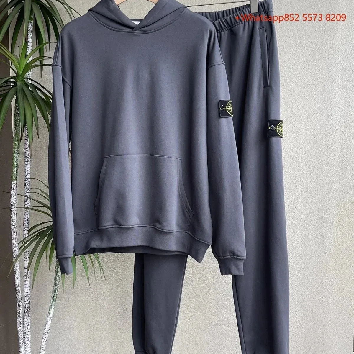 Stone Island 68-15 Black Grey Tracksuit Set