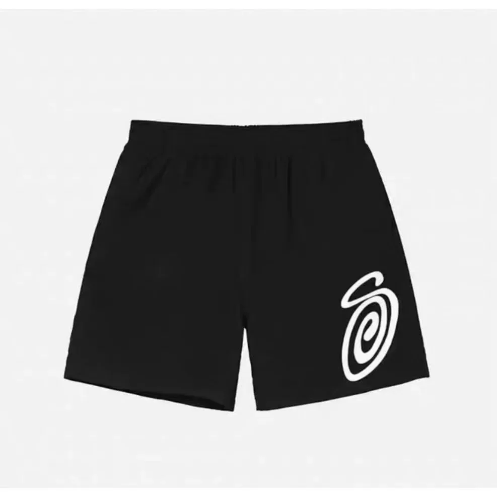 Black Spiral Logo Shorts