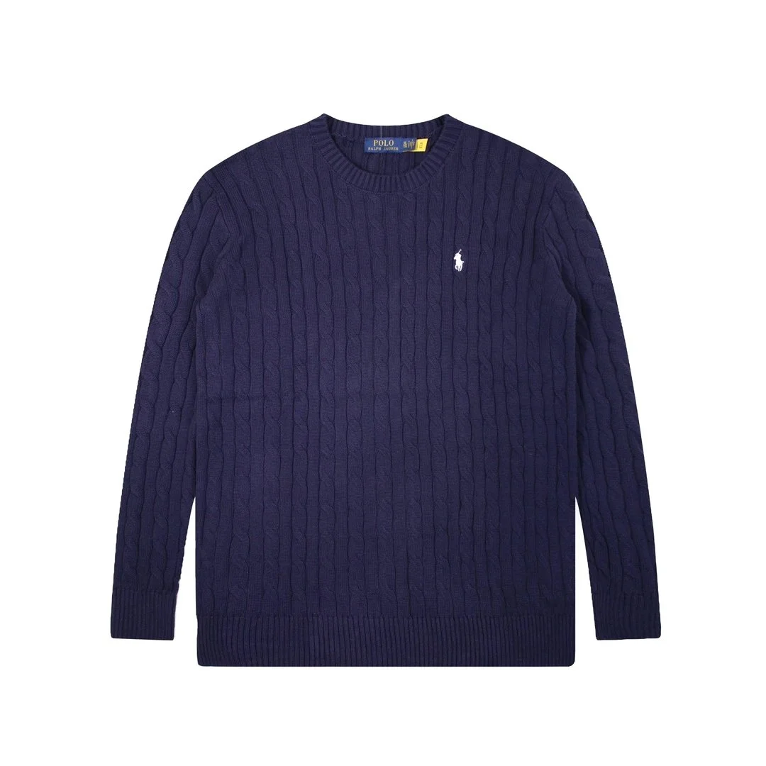 Polo Ralph Lauren MM-001 Navy Cable Knit Sweater