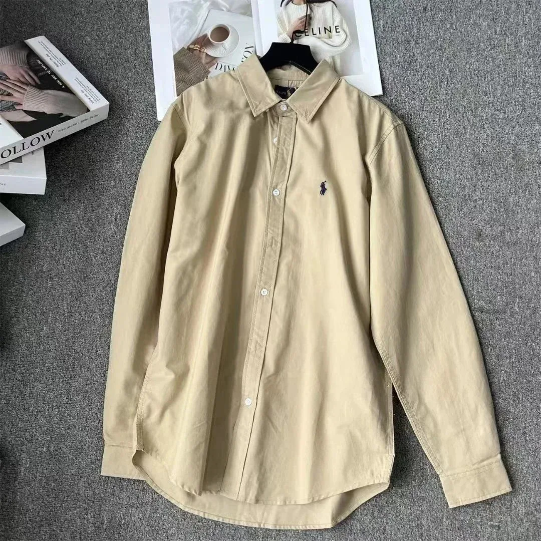 Polo Ralph Lauren Classic Logo Khaki Button-Up Shirt