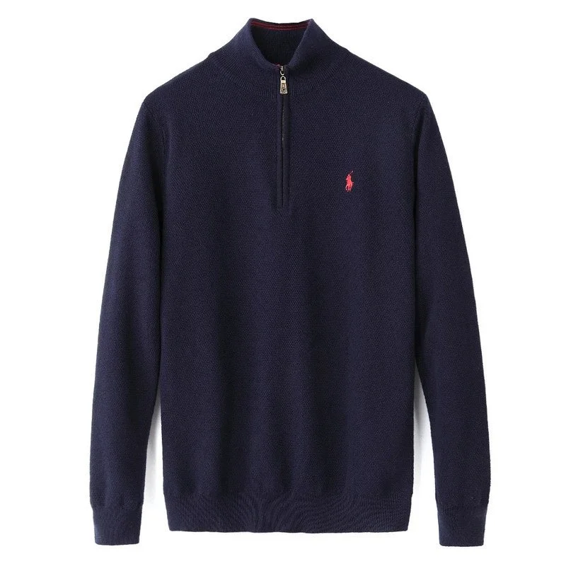 Ralph Lauren Navy Polo Pony Half-Zip Sweater