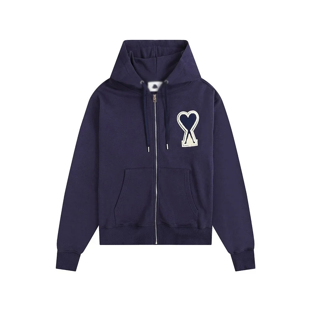 Ami Paris Ami de Coeur Navy Hoodie