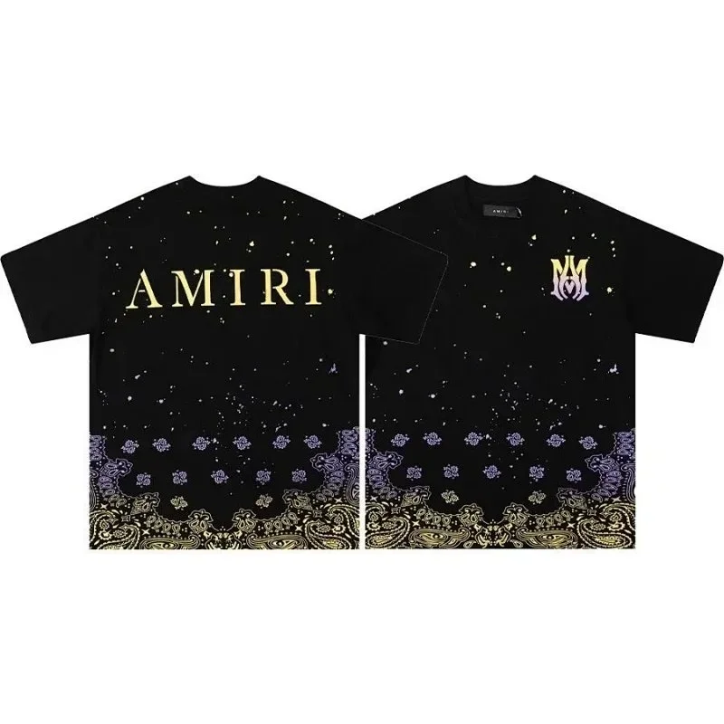Amiri Black Paisley Print T-Shirt