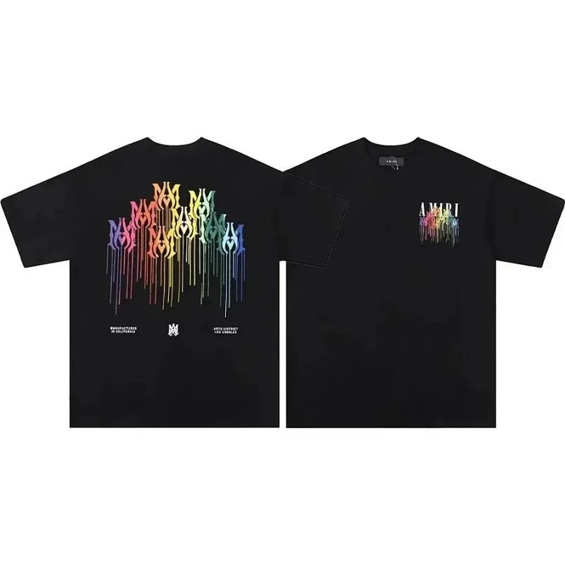 Amiri AMRI Black Rainbow Graphic T-Shirt