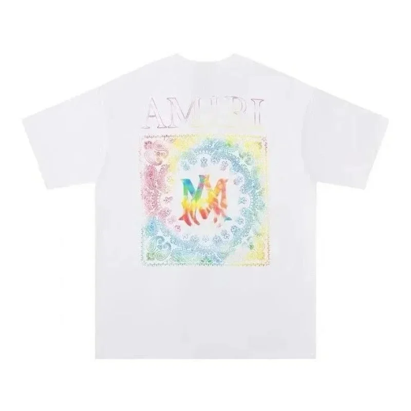 Amiri 'M' Tie-Dye Graphic T-Shirt White