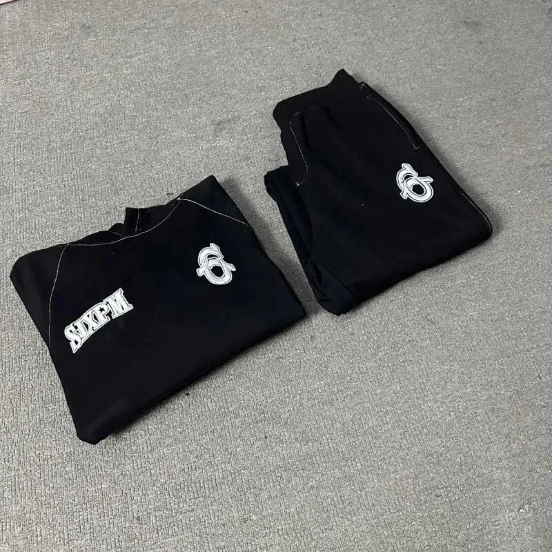 2002 Black Set Streetwear Tracksuit