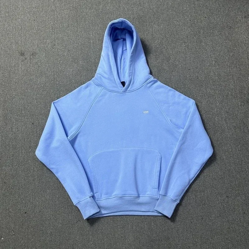 Unisex Sky Blue Hoodie with Front Pocket