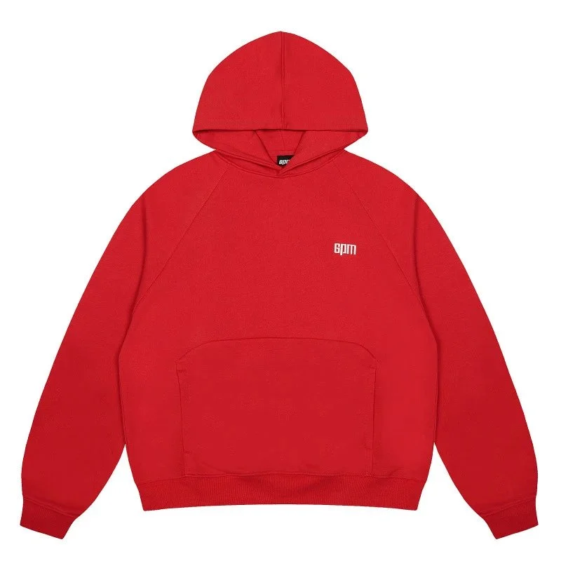 BPM Red Hoodie with Embroidered BPM Logo