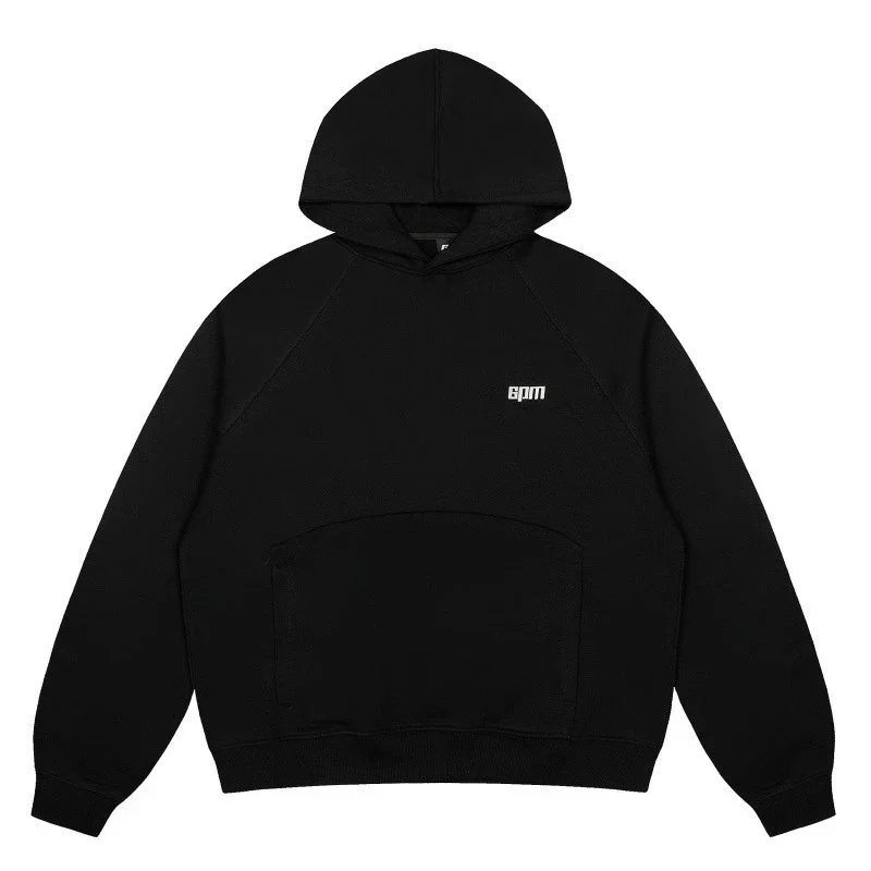Black RPM Hoodie with Embroidered Logo