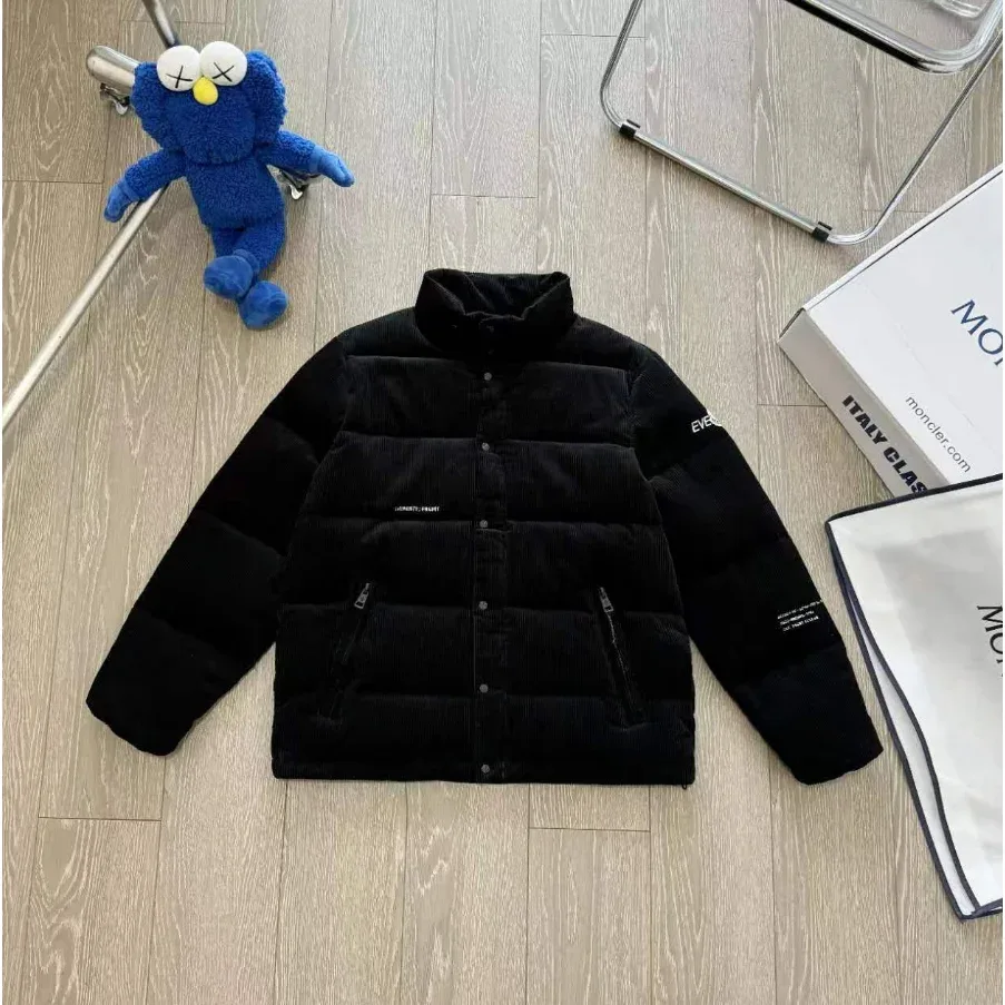 Moncler D-1 Black Corduroy Puffer Jacket