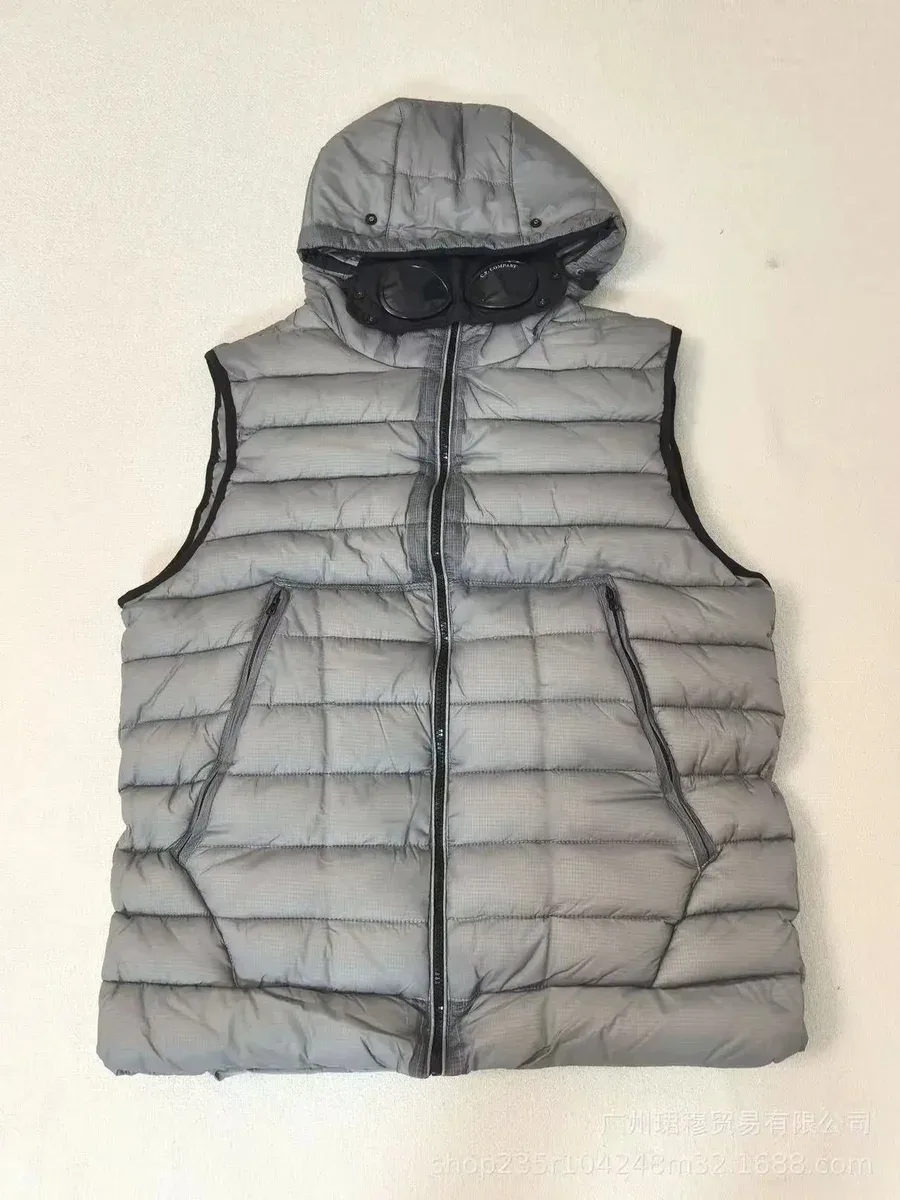 CP Company Goggle Grey Quilted Vest