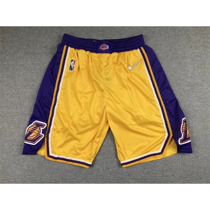 Nike Los Angeles Lakers Shorts Yellow/Purple Basketball