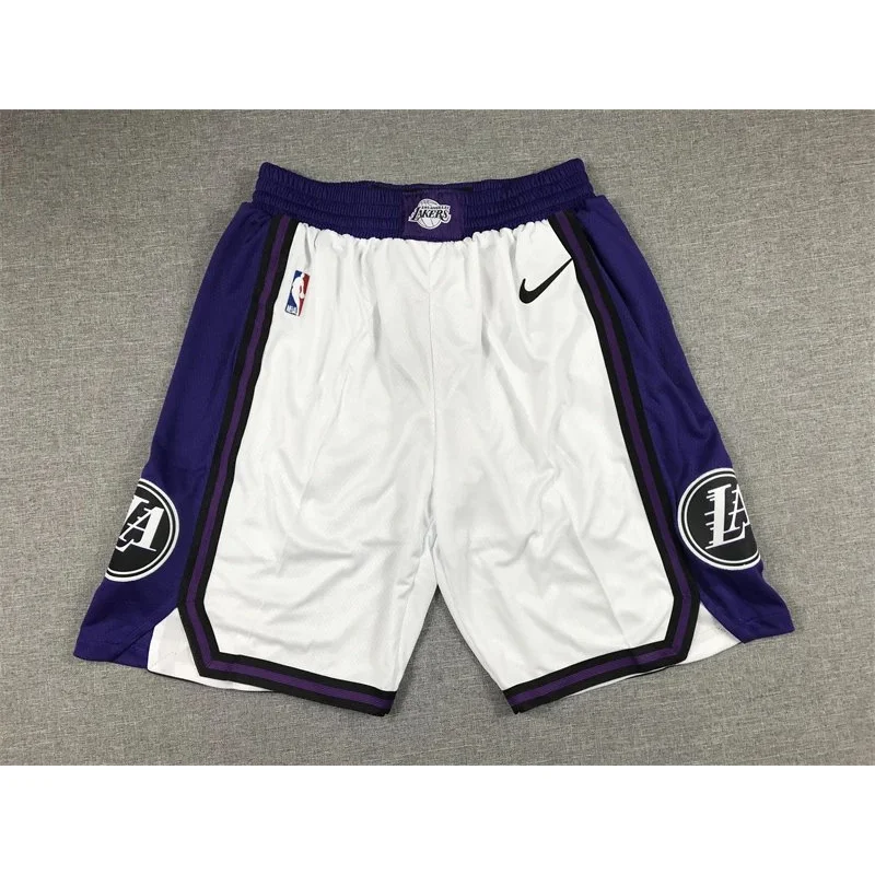 Nike Los Angeles Lakers Shorts White/Purple Basketball Shorts