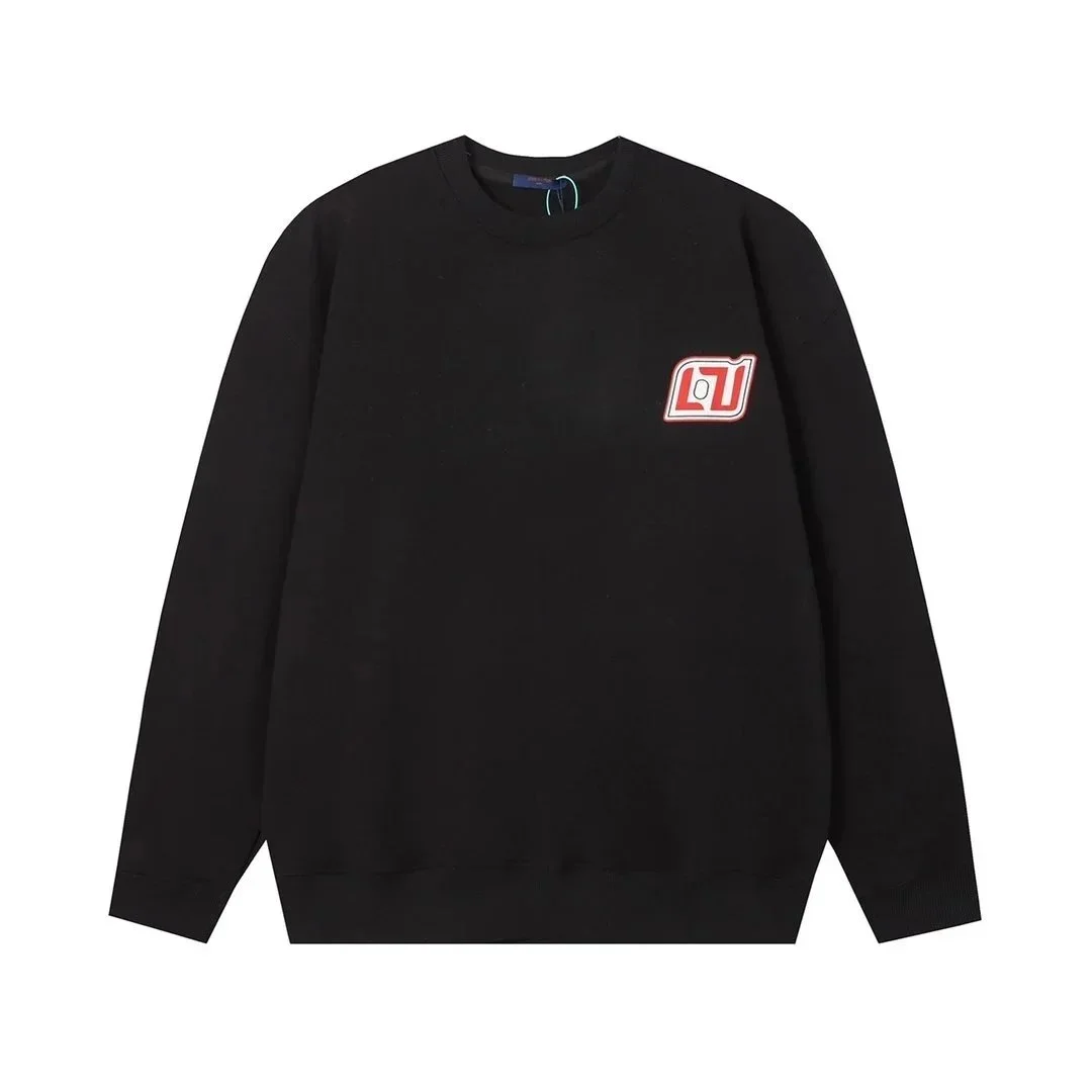 Black LOU Patch Crewneck Sweater