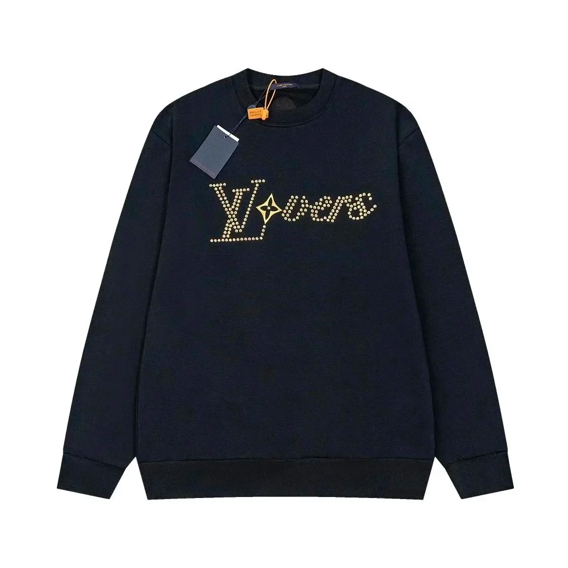 Louis Vuitton Lovers Script Crewneck Sweatshirt Black