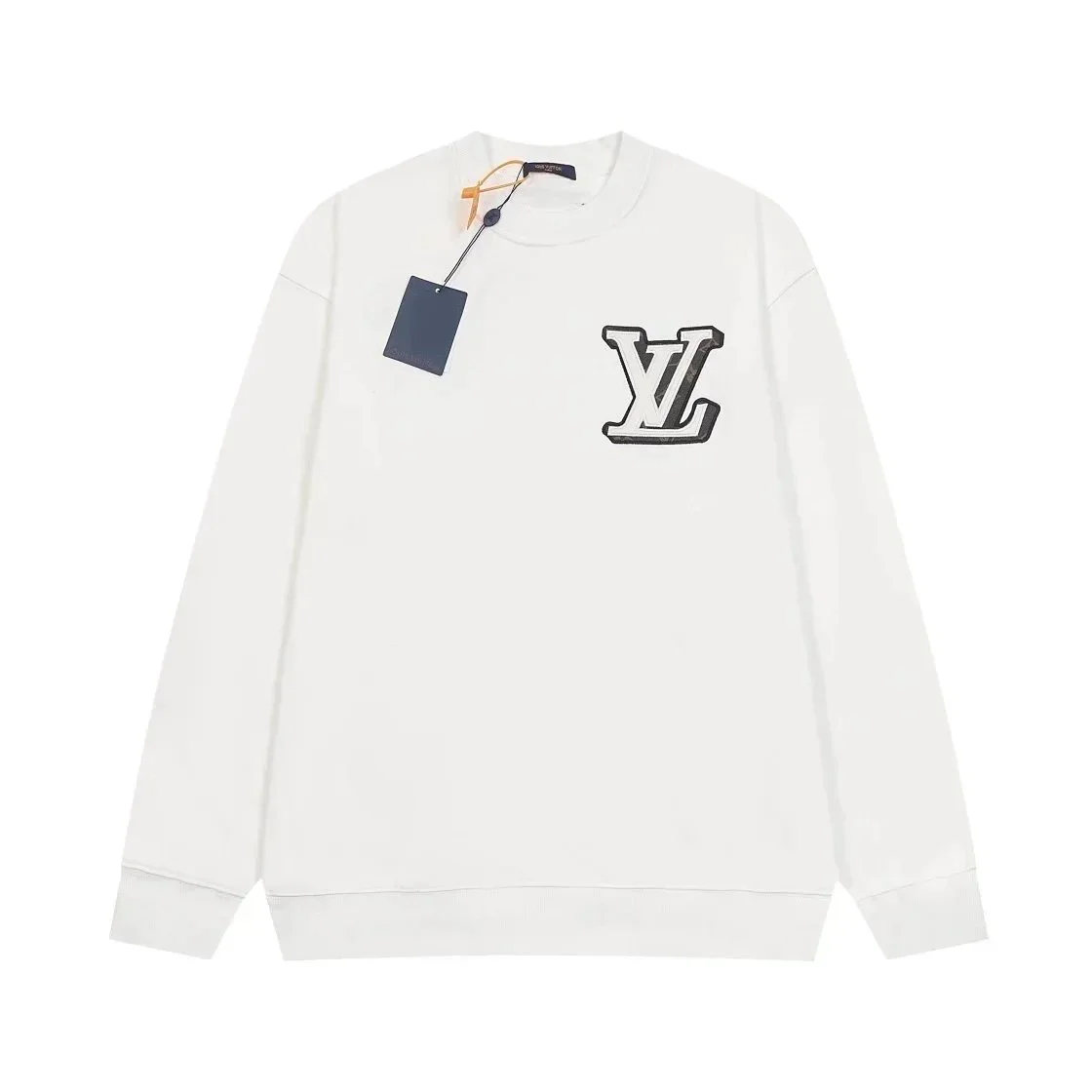 Louis Vuitton White LV Logo Crewneck Sweatshirt