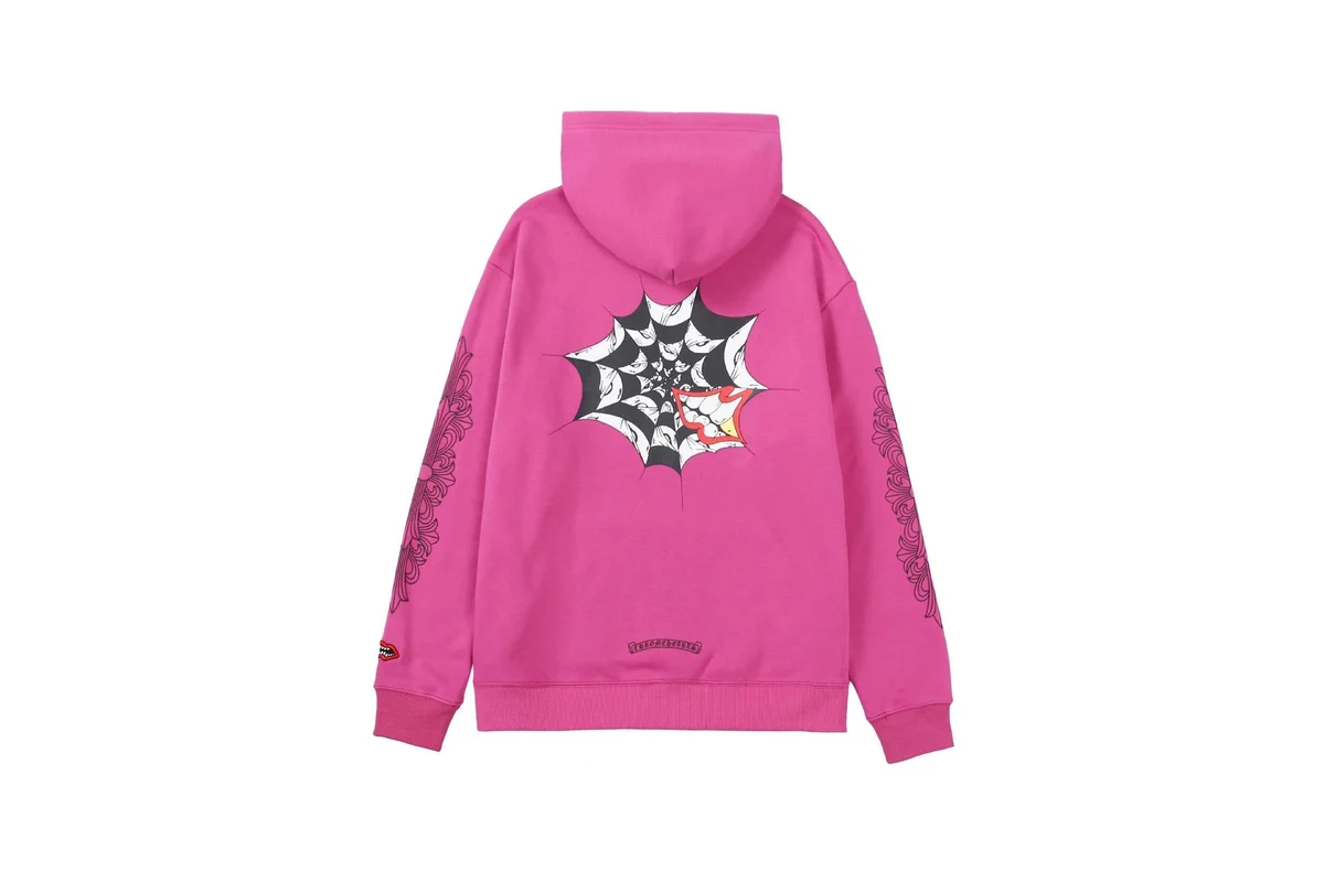 Chrome Hearts CH Cross Pink Hoodie