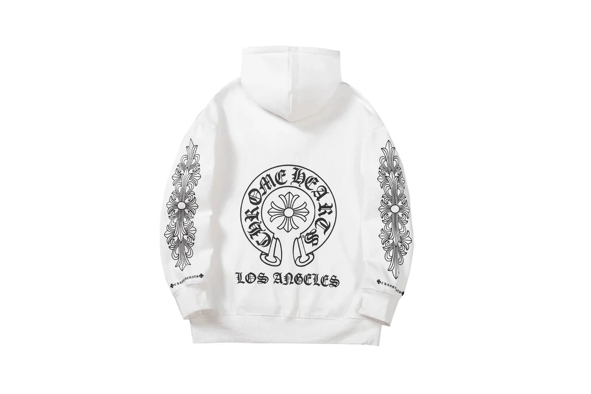 Chrome Hearts One Heart Los Angeles White Hoodie