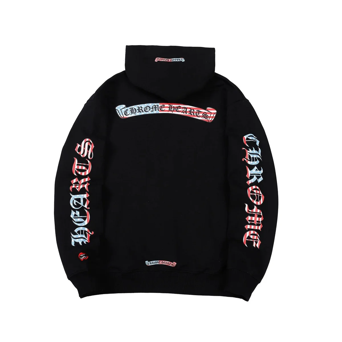 Chrome Hearts Hoodie Black American Flag Print