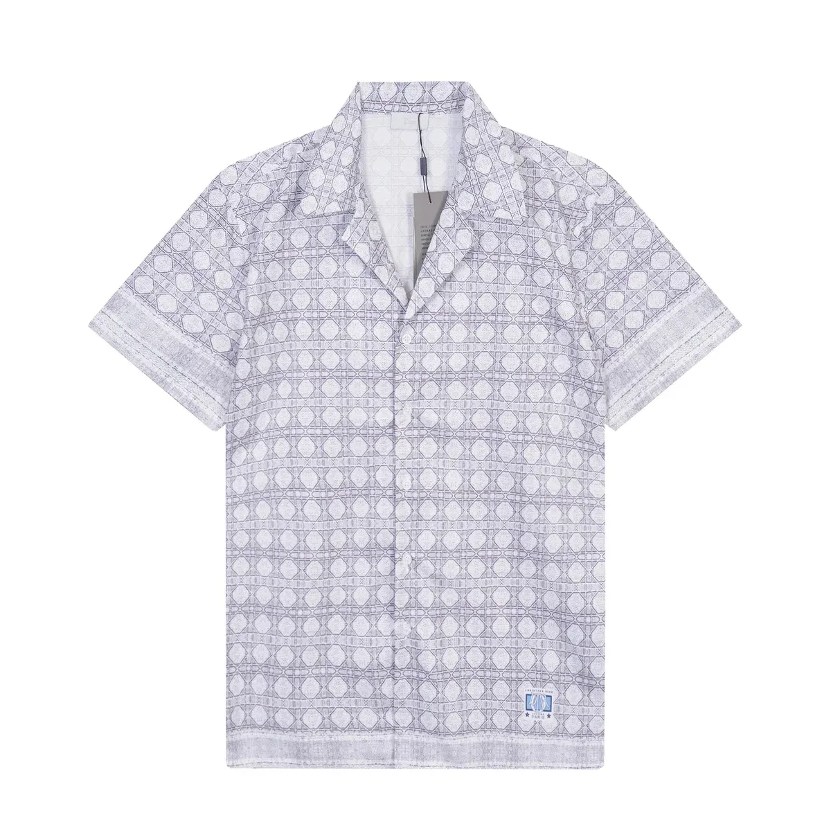 Patterned Short-Sleeve Shirt Casual Shirt