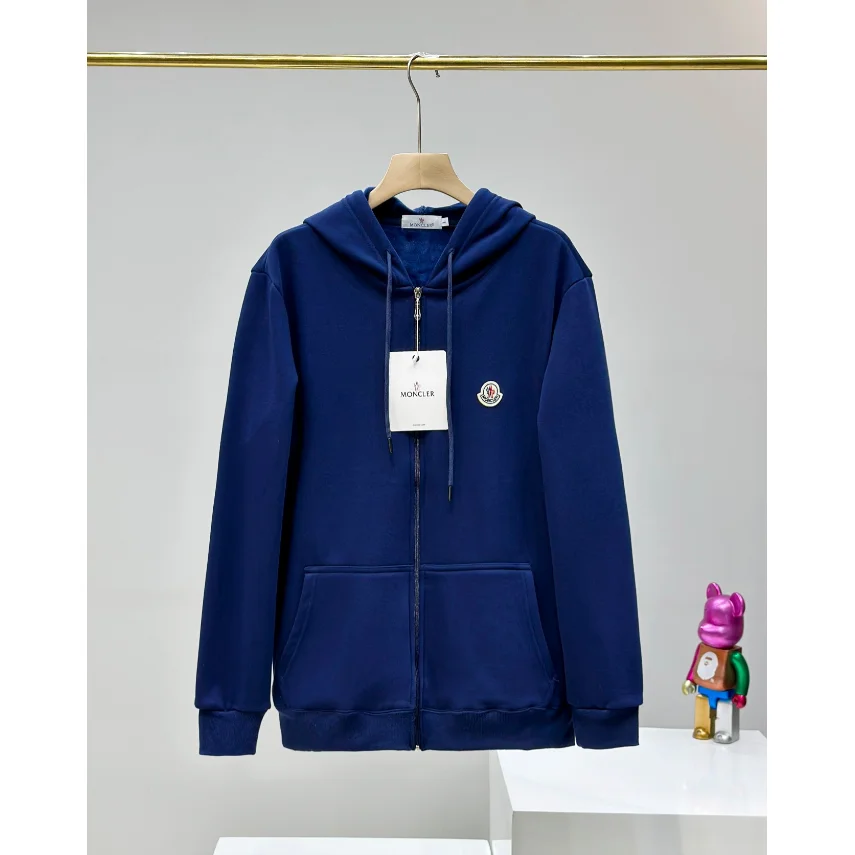 Moncler Navy Blue 9 Hoodie Zipper Jacket