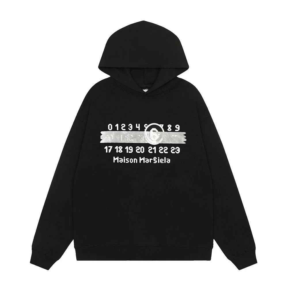Maison Margiela Hoodie Black 'Maison Margiela' Print