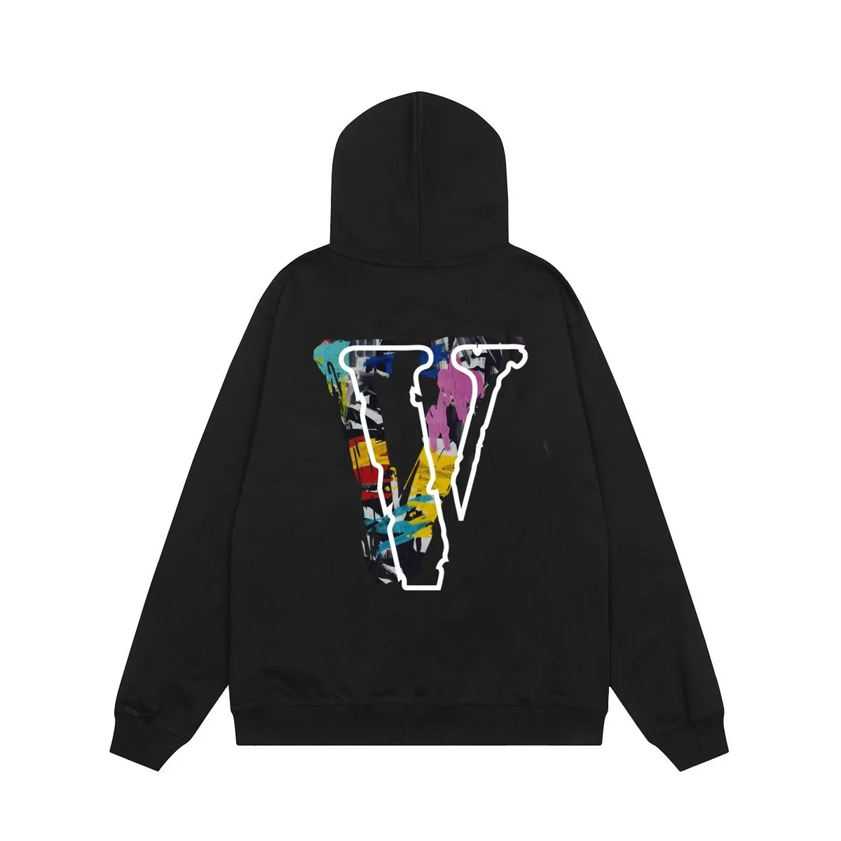 VLONE V Logo Hoodie Black Streetwear