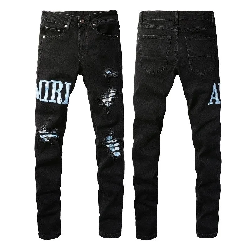 Amiri Black Distressed Jeans
