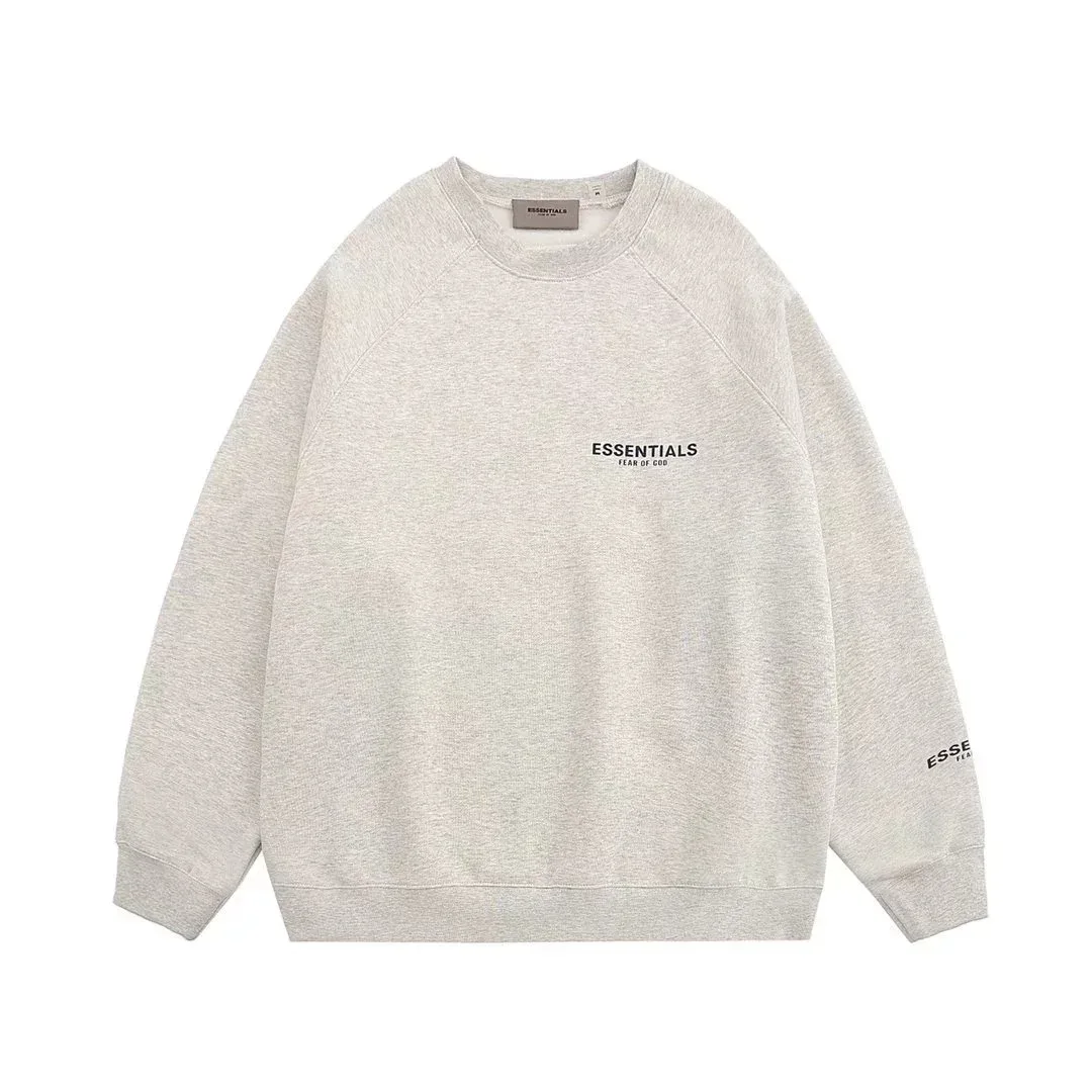 Fear of God Essentials Grey Solid Crewneck Sweatshirt