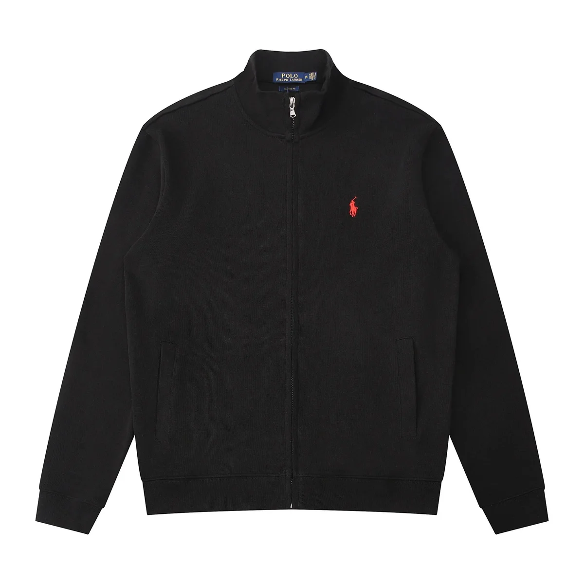 Polo Ralph Lauren Black Red Pony Zip-Up Jacket