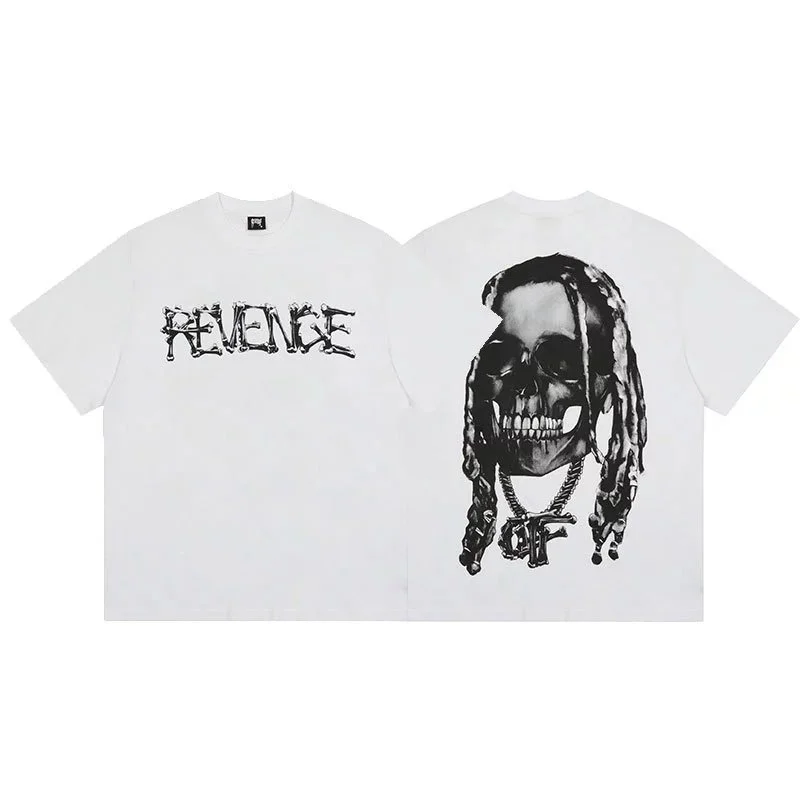 Revenge White 'Revenge' Graphic T-Shirt