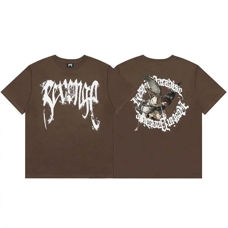 Revenge 02 Coffee Brown T-Shirt Streetwear