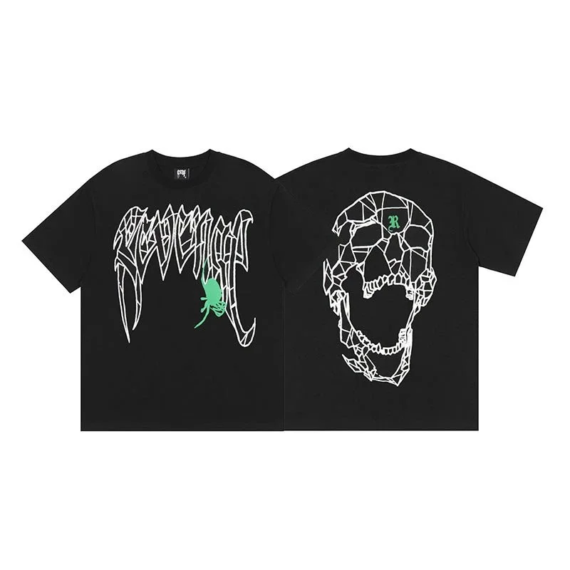 Revenge 09 Black Skull Graphic T-Shirt