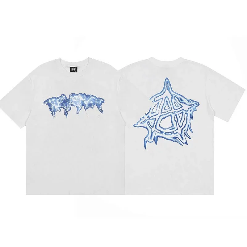 Unisex White 'Ice Bolt' T-Shirt