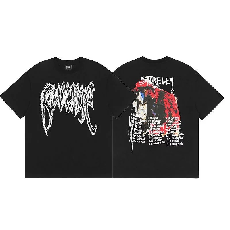 Black 'Stokeley' Graphic T-Shirt