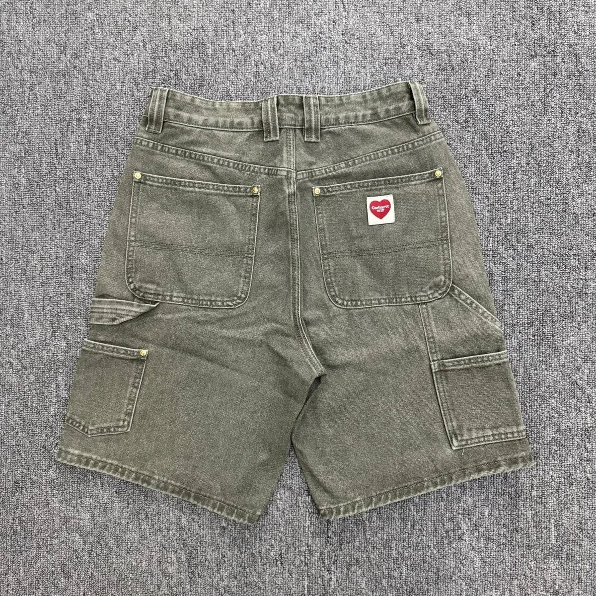 Carhartt Detroit Washed Olive Cargo Shorts