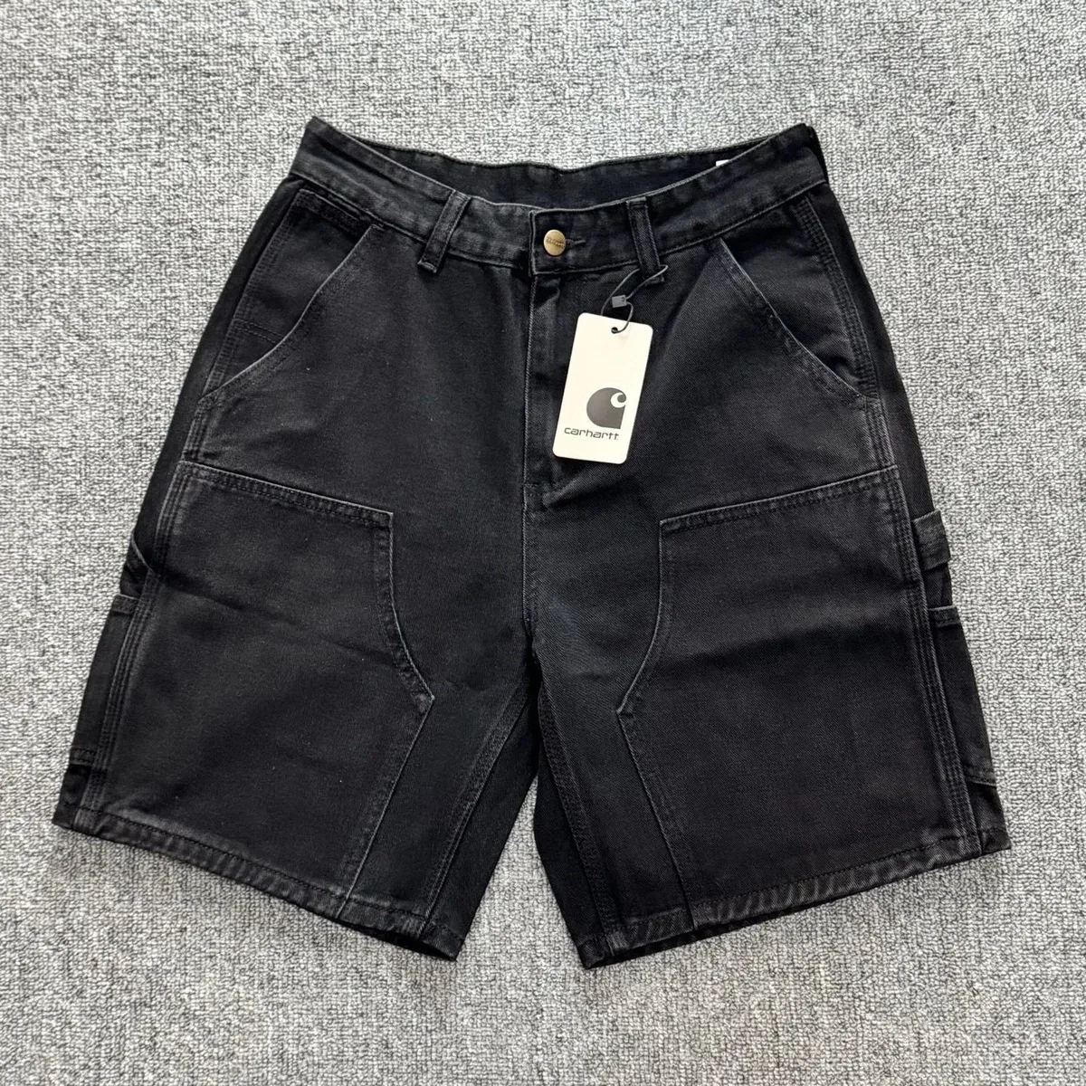 Carhartt Detroit Kickback Black Denim Shorts