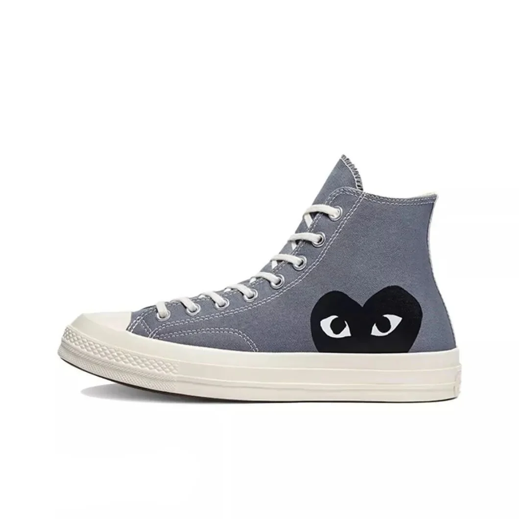 CDG Play Chuck Taylor Grey Heart Sneakers