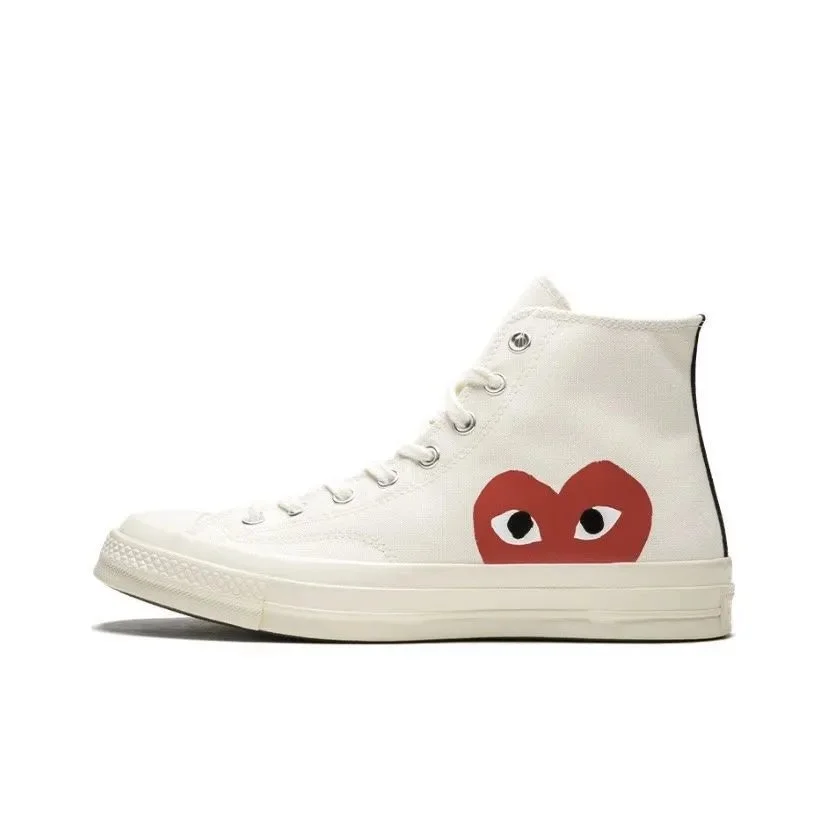 Comme des Garçons Play Chuck Taylor Sail/Red High Top Sneakers