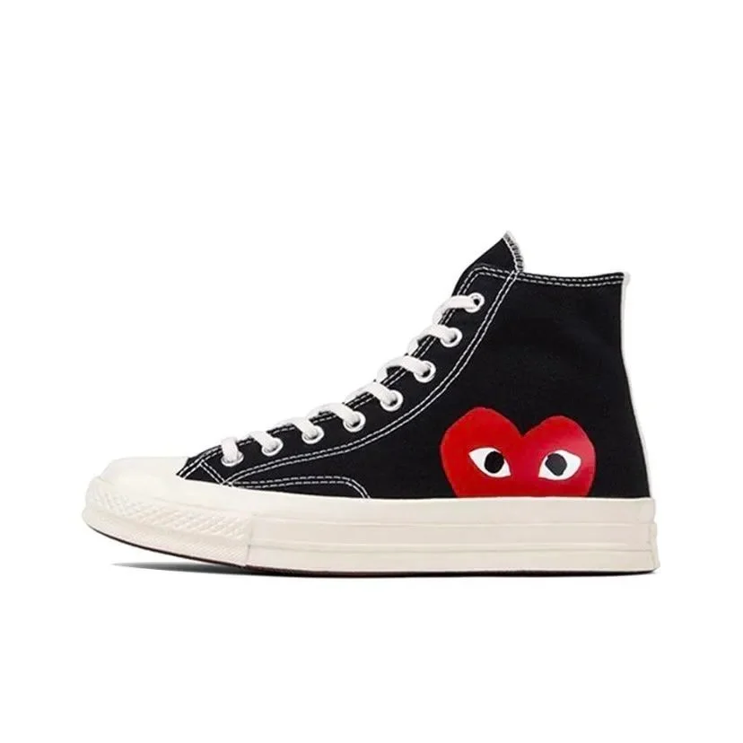 CDG Play Chuck Taylor Heart Black Sneakers