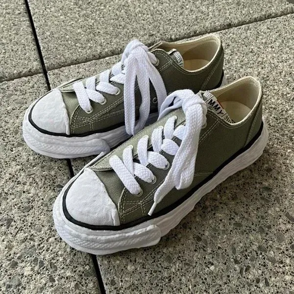 Maison Mihara Yasuhiro OG Style 36 Olive Canvas Sneakers