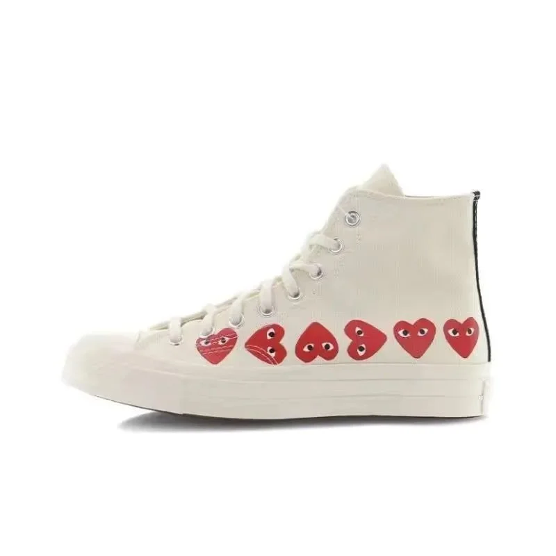 CDG Play Chuck Taylor Heart White Sneakers