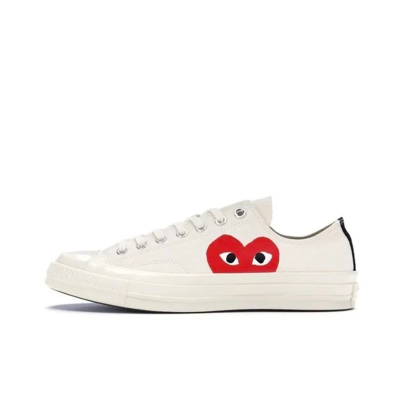 Comme des Garçons Play Chuck Taylor White Red Heart Sneakers