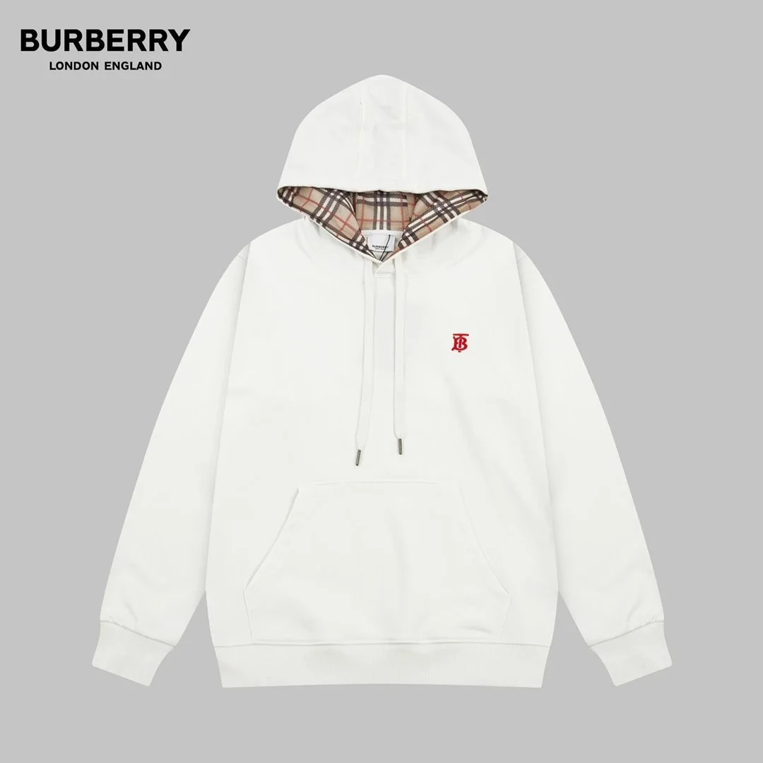 Burberry White TB Monogram Hoodie