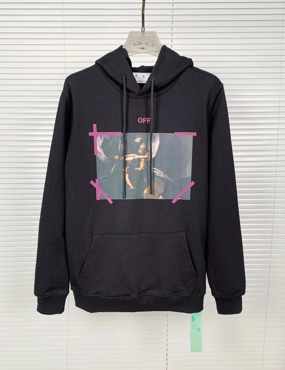 Off-White Classic Logo Hoodie Black Art Print