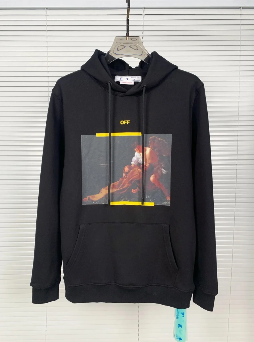 Off-White Caravaggio Print Hoodie Black